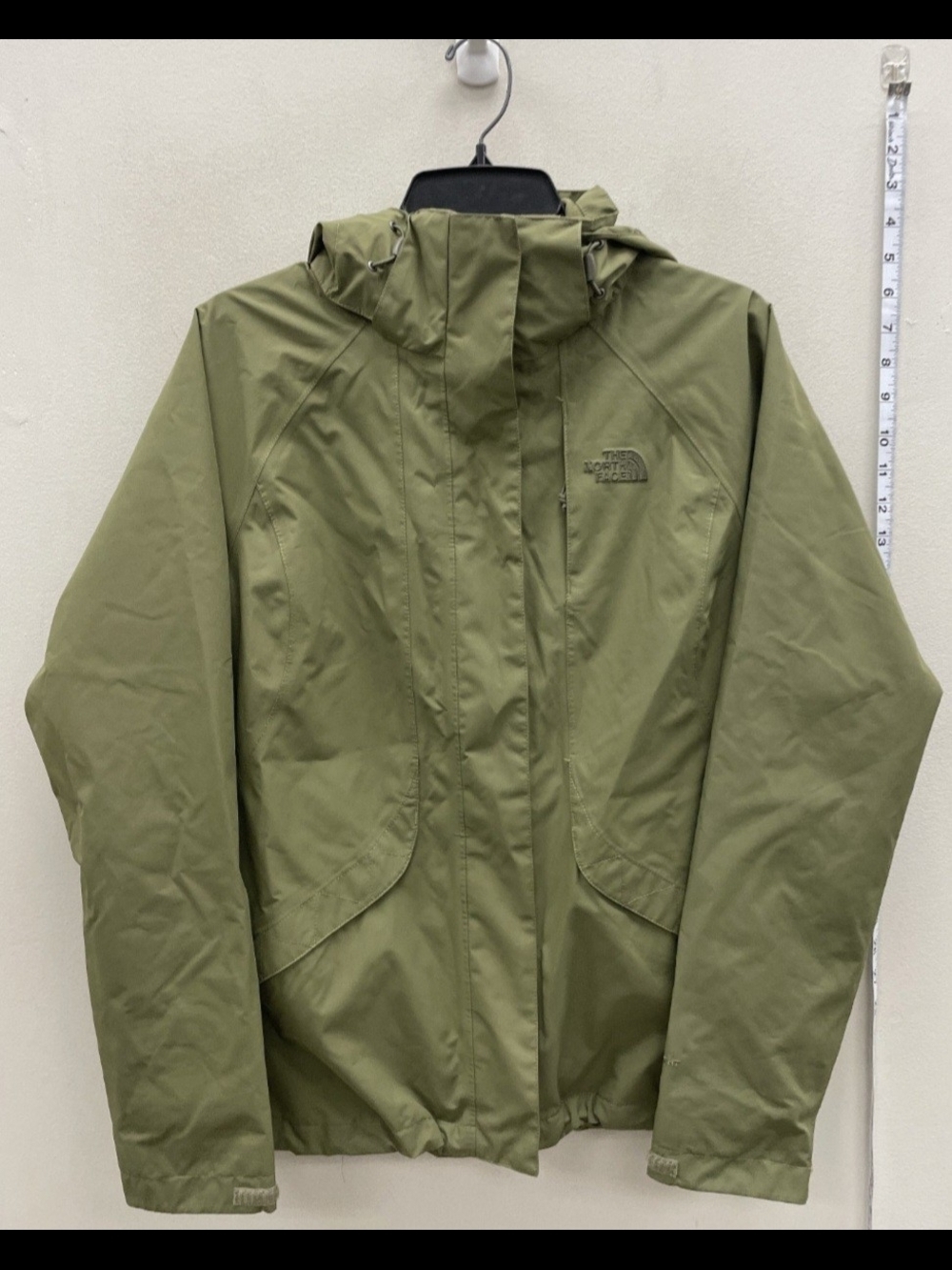The North Face Olive Green Hooded Jacket size Small